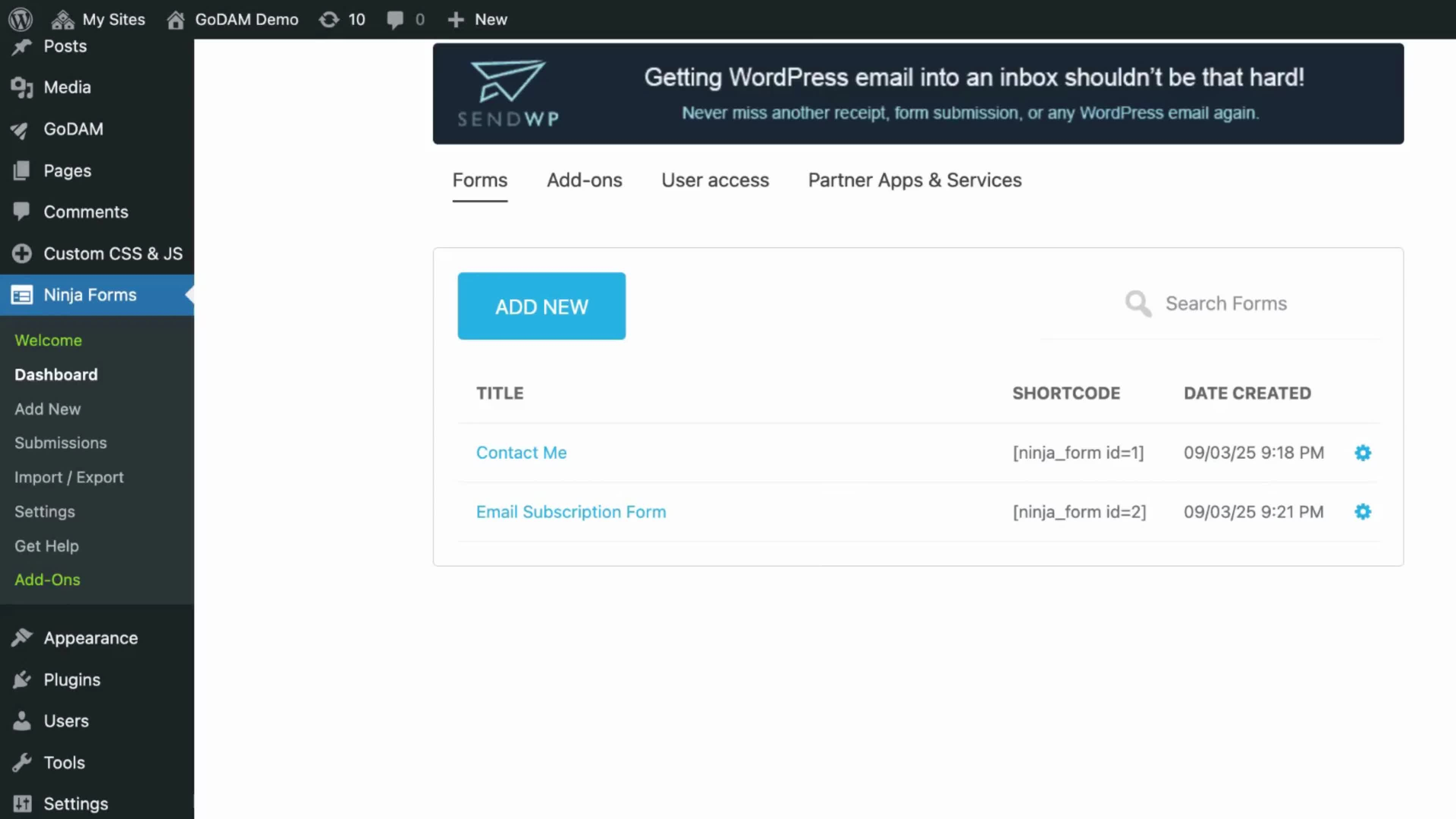 Ninja-Forms-Demo-video-GoDAM