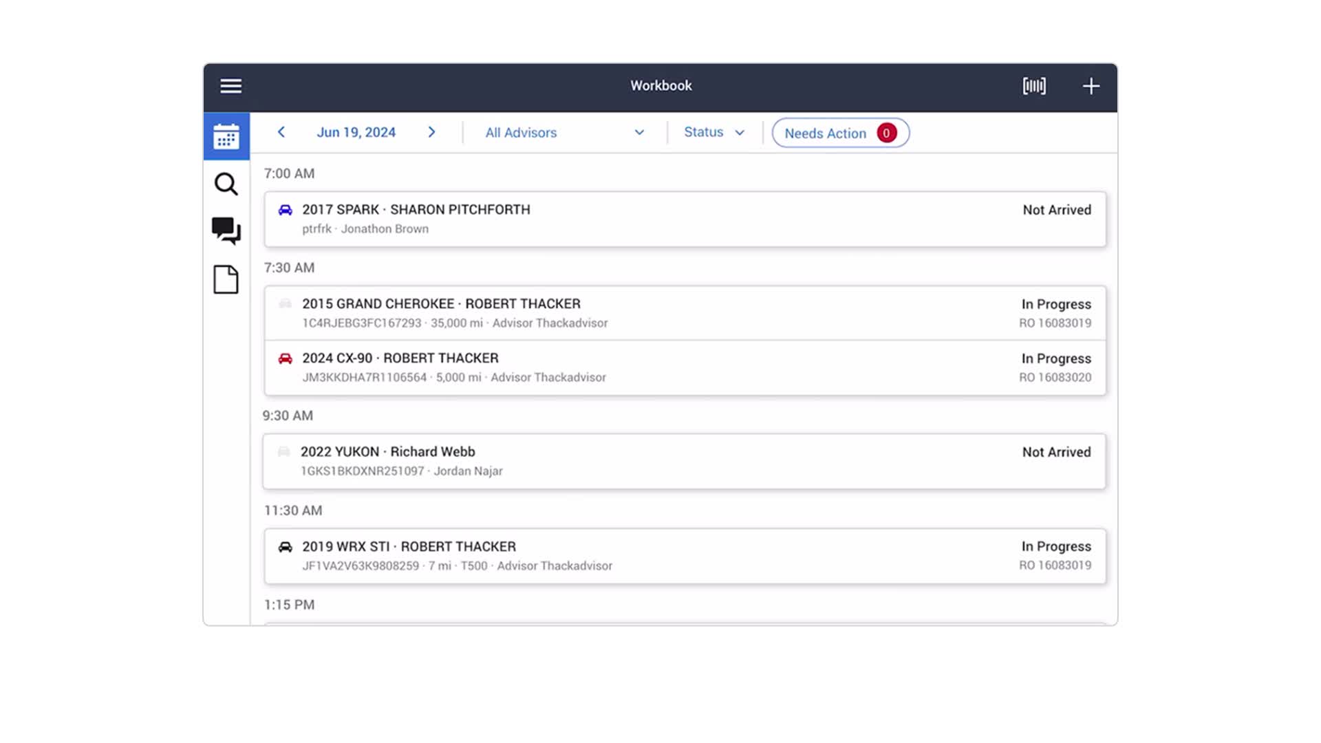 Tablet reception & check-in